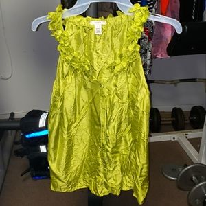 J. Crew ladies size 2 green 100% silk blouse
